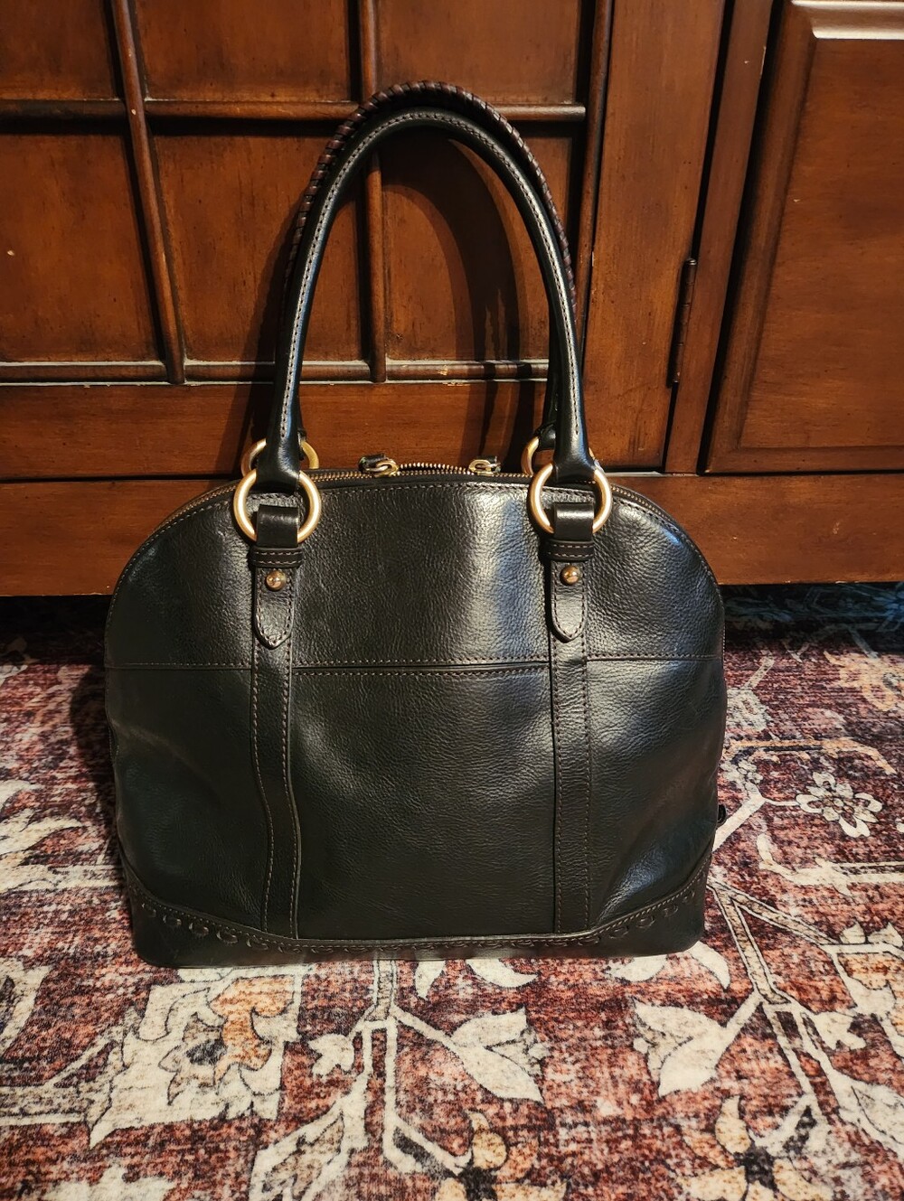 Dooney & Bourke Florentine Domed Large Front Pocket Satchel - Picture 2 of 13